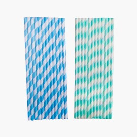 Paper straws, stripes