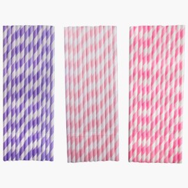 Paper straws, stripes