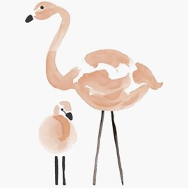 Wallsticker, flamingo